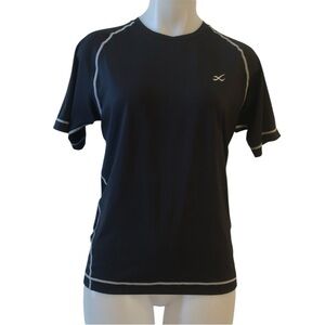 CW-X Black Activewear Pullover T-Shirt Top M white Stitch Detail Women’s